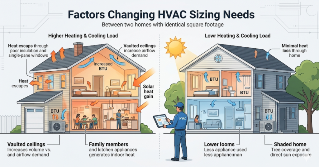 HVAC system sizing calculator